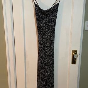 Kirious Los Angeles Black and White Spaghetti Strap Midi Dress Size XS